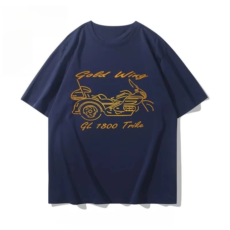 

Honda men's and women's T-shirt Gold Wing GL1800 motorcycle summer short-sleeved riding retro trend racing cross-country suit