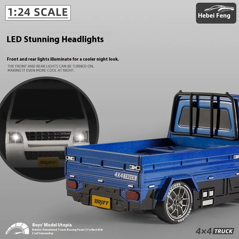 rc mini truck remote control vehicle four-wheel drive Subaru samba drift Wuling truck boy toy truck 1:24 desktop model