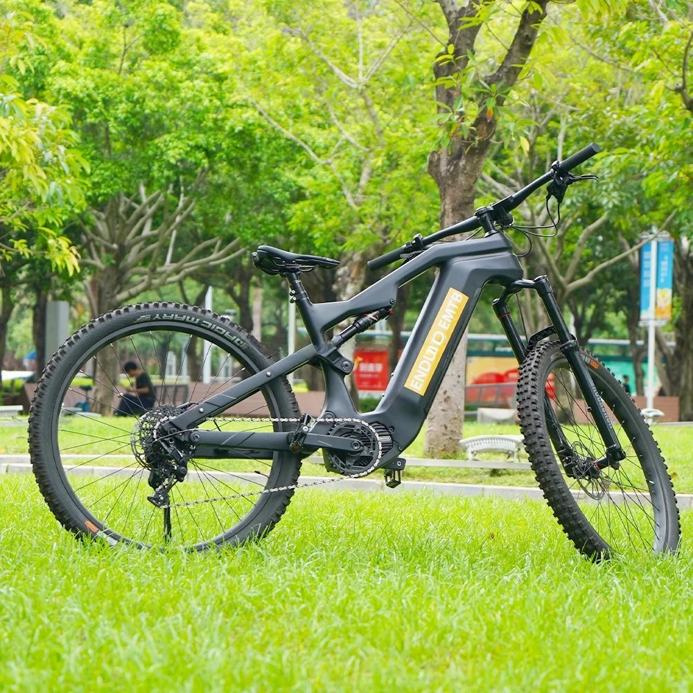 US Stock Full Suspension 48V 20Ah Electric Mountain Bike 29 Inch Carbon Fiber Frame 500W Motor Power Enduro Electric Bike Man