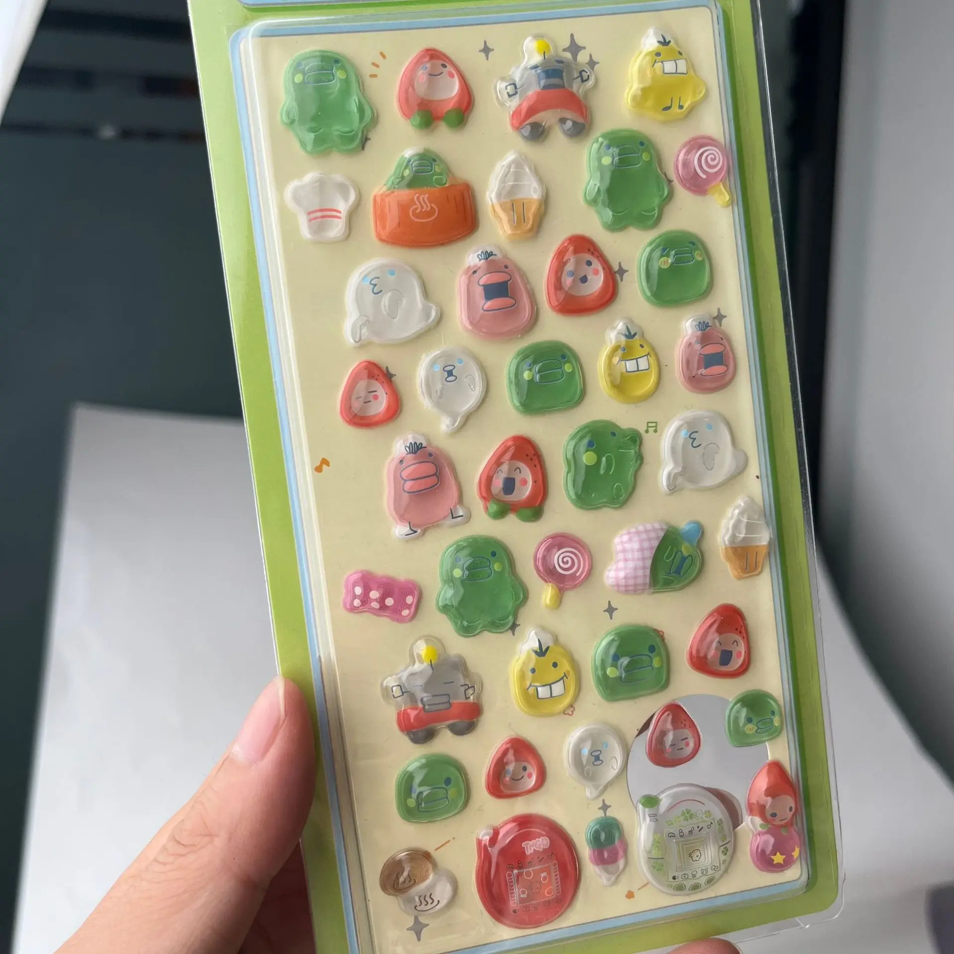 Cute Tamagotchi 3D Puffy Stickers Retro Digital Pet Embossed Decal Transparent Bubble Phone Laptop Decor Mini Kawaii Gift Fans - view 4
