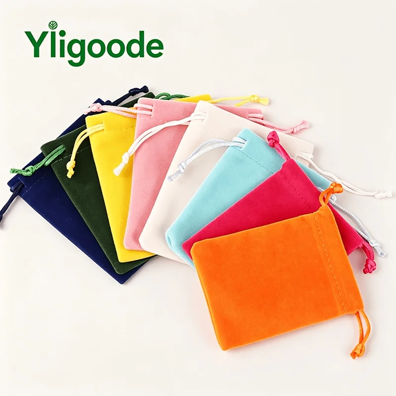 10-Piece Plush Velvet Jewelry Storage Bag Set |   Random Color | Gift Packaging Bags |   Small Drawstring Gift Bags in 14 Colors, Mini Jewelry Bags Suitable for Rings, Necklaces, Bracelets, Wedding Party Gift Bags, for Christmas Celebrations, Friend Gifts, DIY Crafts, and Other Occasions.