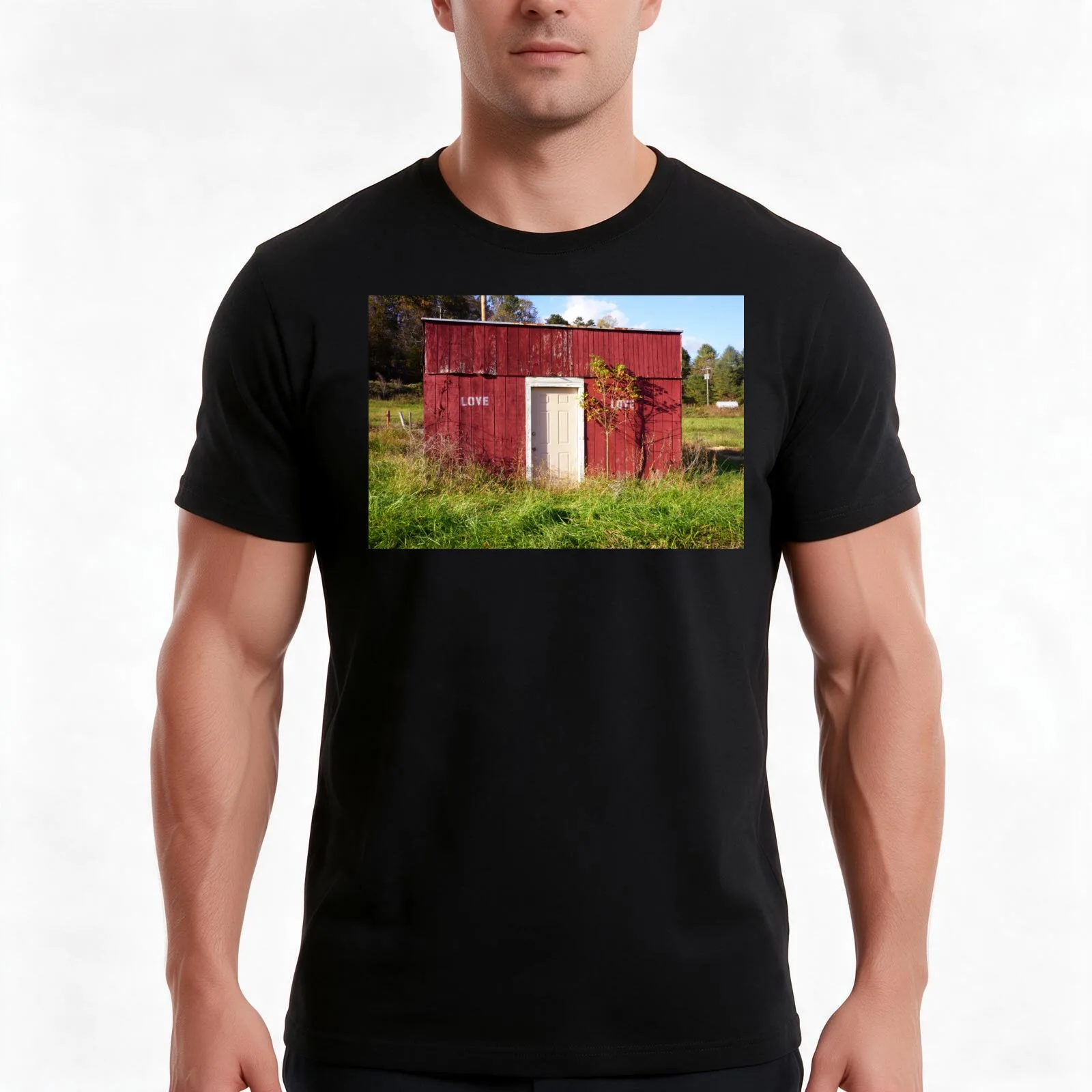 Love Shack T-Shirt, Summer Casual Cotton Tee, Oversized Streetwear Tops, Vintage Graphic Print, Loose Fit Short Sleeve