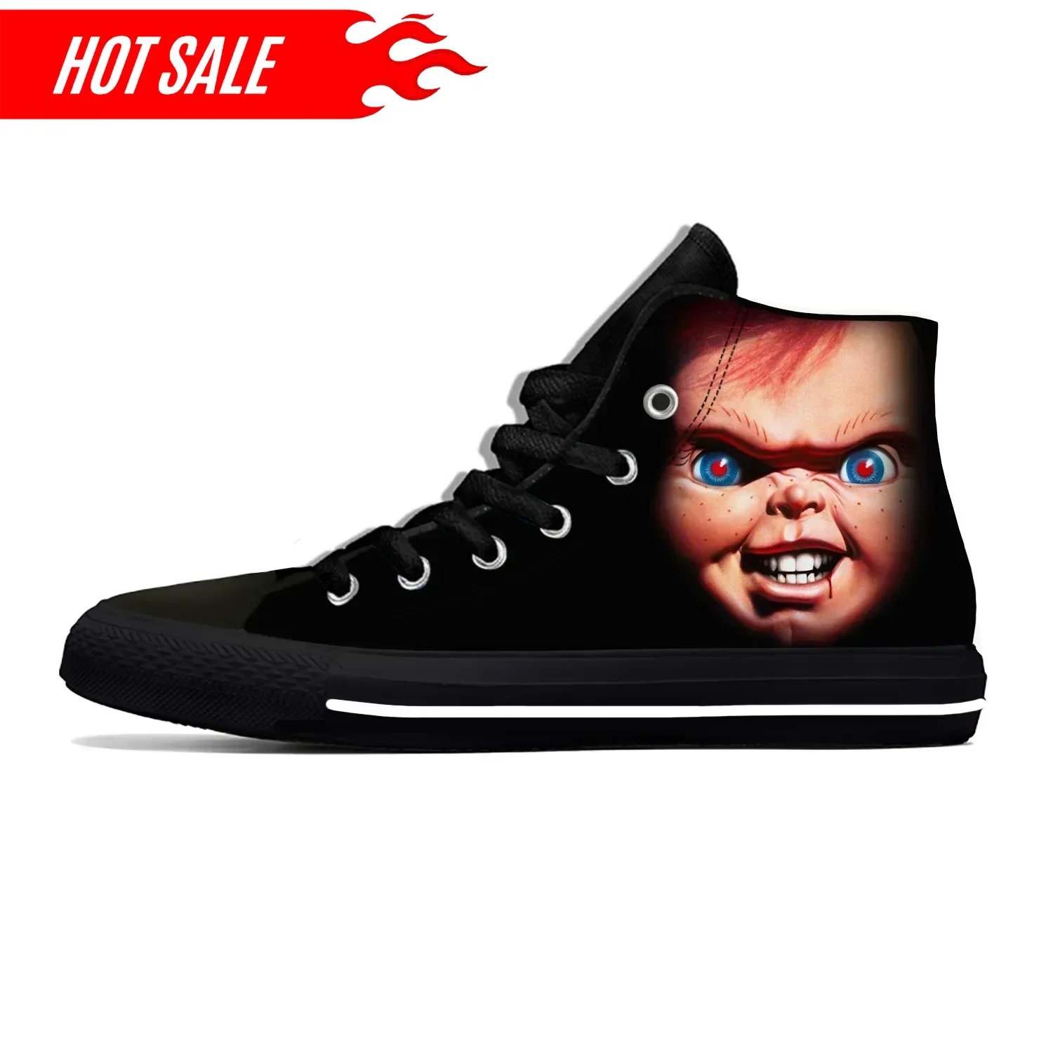 

Movie Horror Halloween Childs Play Chucky Fashion Casual Cloth Shoes High Top Lightweight Breathable 3D Print Men Women Sneakers