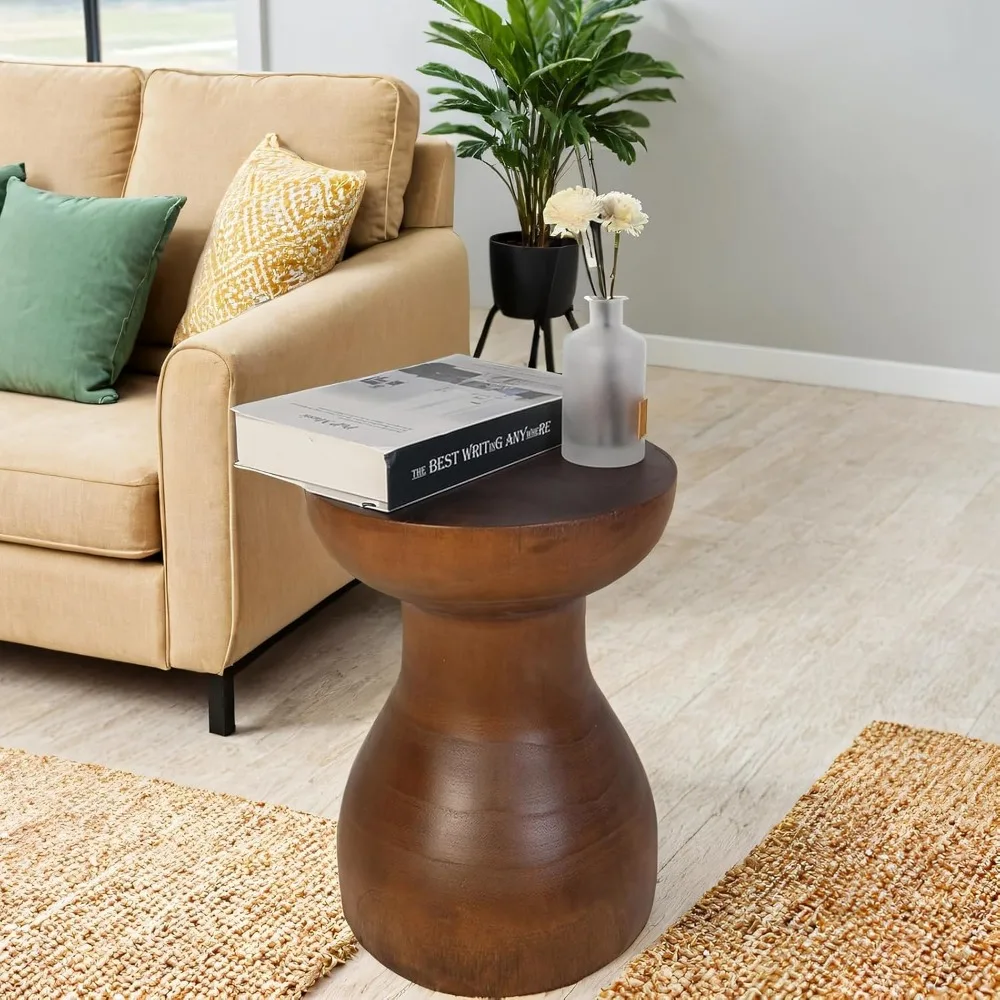 

TORMAYS HOME Wooden Side Table Tree Stump End Table Solid Wood Stool Natural Plant Stand Small Rustic Nightstand Handmade Accent