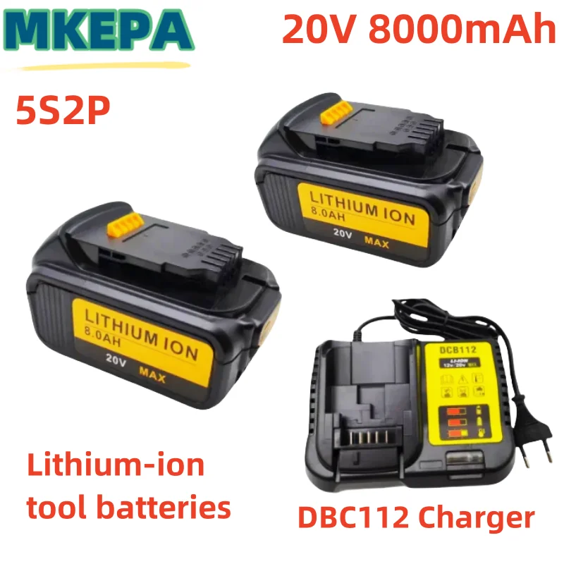 2024 neues 20 V 5 s2p 8000mah max Batterie wechsel werkzeug für dcb184 dcb181 dcb182 dcb200 20 V 5a 20 Volt 20 V Batterie 3a Ladung