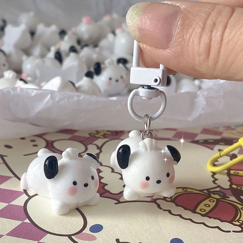 Sanrio My Melody Kuromi Keychain Anime Cinnamoroll Keyring Children Toys Cute Pochacco Pompom Purin Pendant Keychains Girls Gift