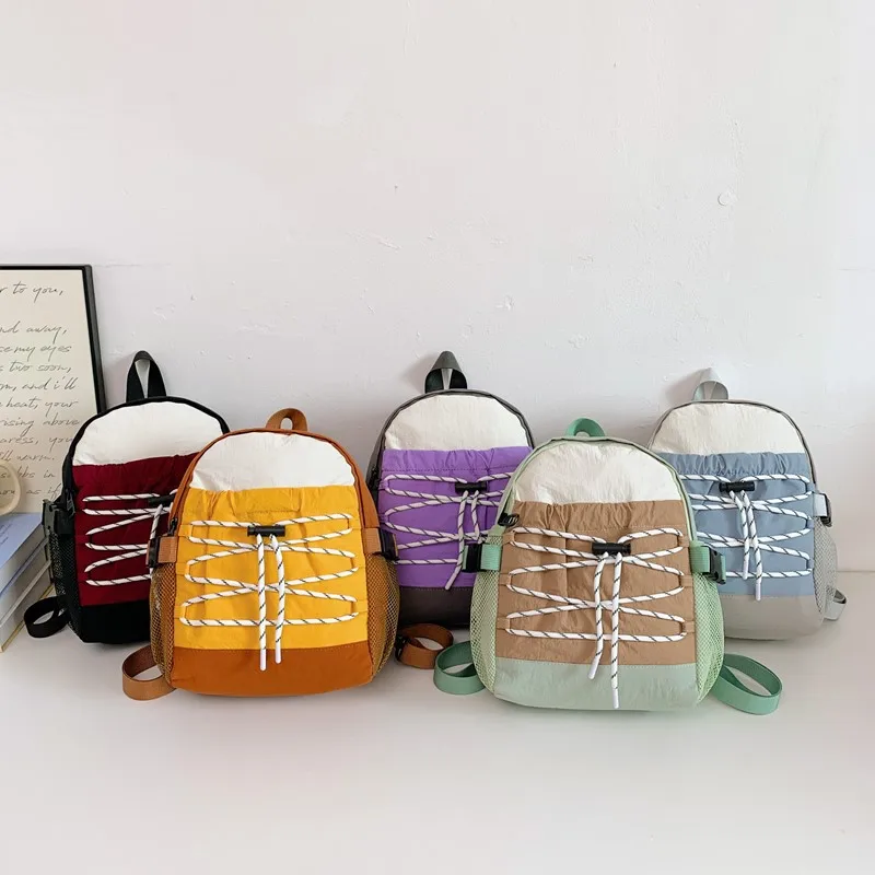 

Свежий рюкзак для мальчиков и девочек на молнии, цветная сумка для начальной школы, большая вместимость, детский спортивный рюкзак для альпинизма