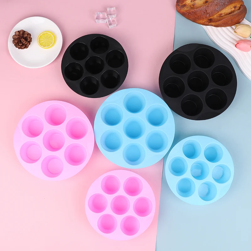 Silicone Muffin Pans Air Fryer Mould Non-Stick 7 Cups Air Fryer Egg Bites Mold Non-Stick Baking Pan For Cake Tart Bread