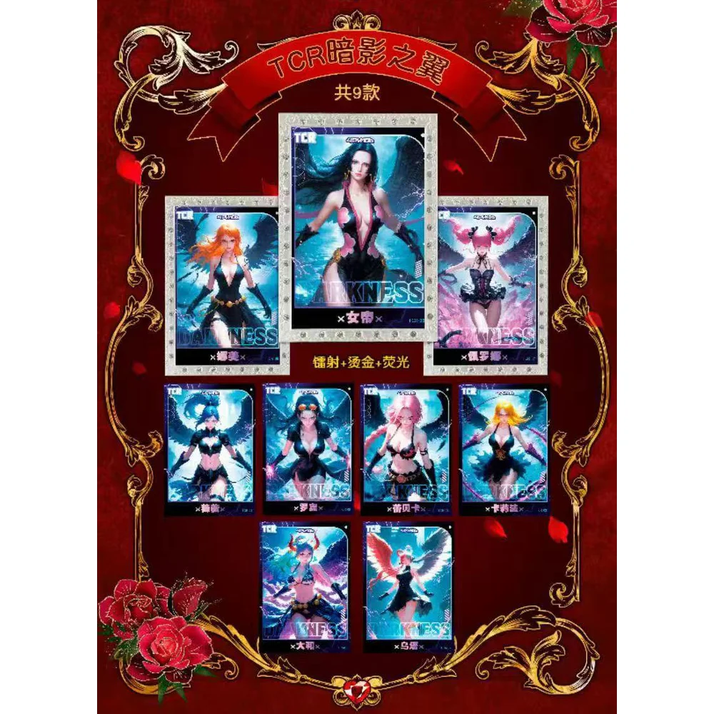 Nieuwe 1 Case Een Stuk Kaarten Diamant Acryl Metalen Collector Card Anime Godin Bikini Refill Box Zeldzame Kaart Speelgoed geschenken