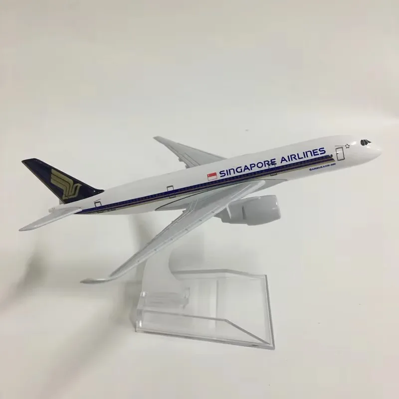 1:400 Scale Singapore Airlines A350 Die-cast Metal Replica 16cm Airplane Model Children's Gift Boy Toys