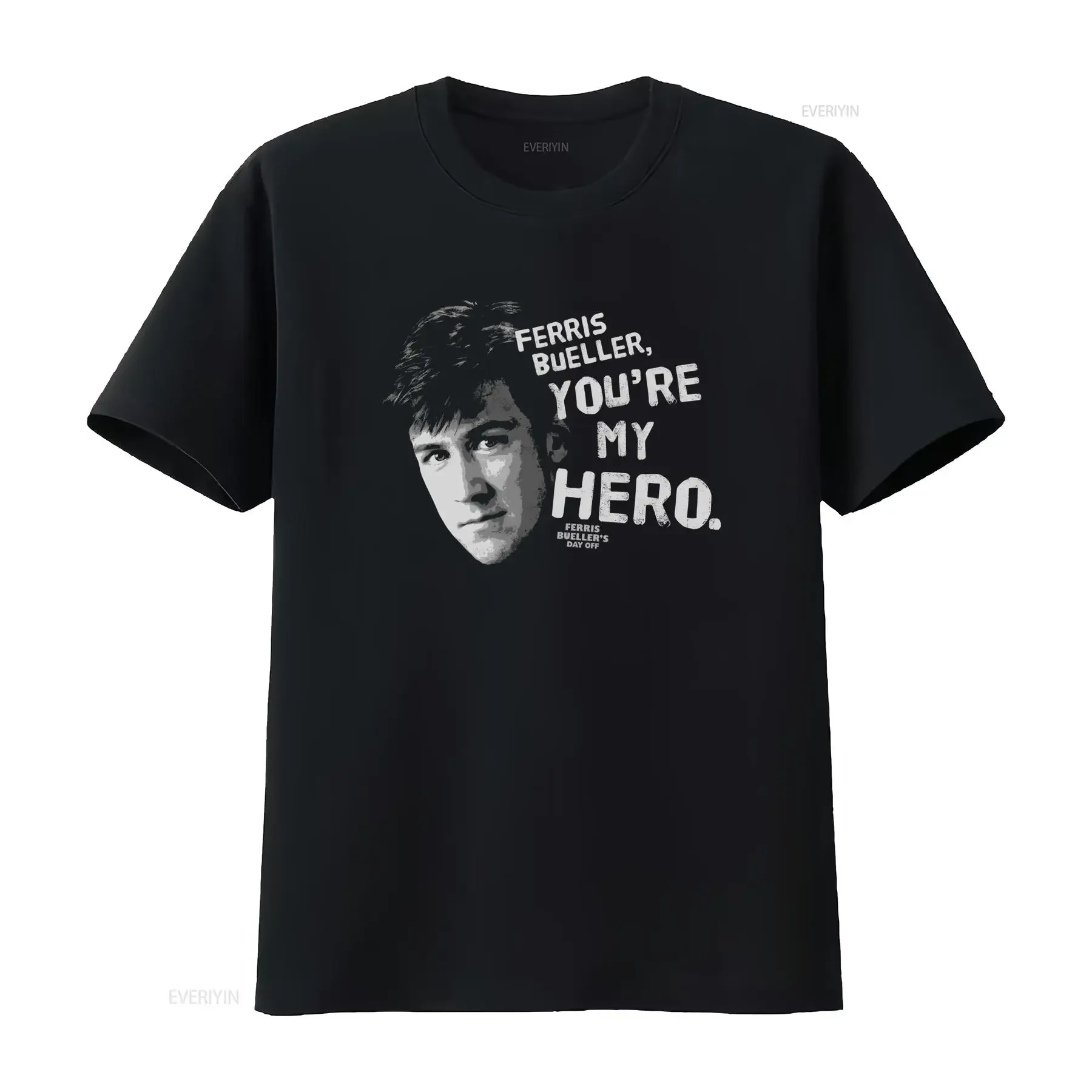 Vintage Retro 80s Ferris Bueller You're My Hero Movie Print Casual T Shirt vintage Washed Breathable fashion Versatile graphic
