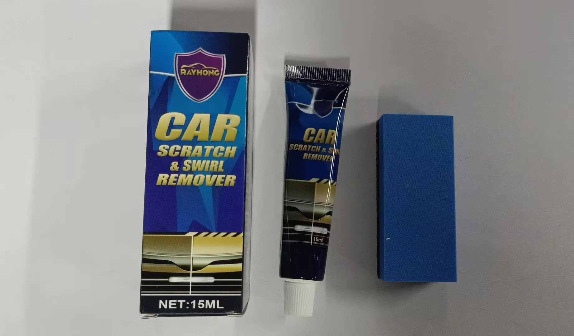 Rayhong Car Scratch Repair Cream, Car Maintenance Refurbishment Paint Scratches Scratches Polishing Paint Repair Paste，4pcs