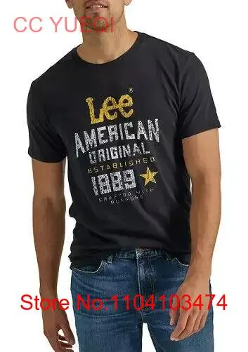 LEE Jeans Black Logo Cotton Blend T-Shirt NEW Medium