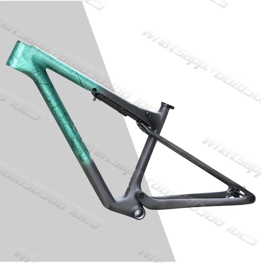 Nuovo telaio in carbonio 29ER Full Suspension Mountain Bike Frameset UD BSA XC MTB bicicletta da viaggio 100mm con reggisella 30.9*420mm