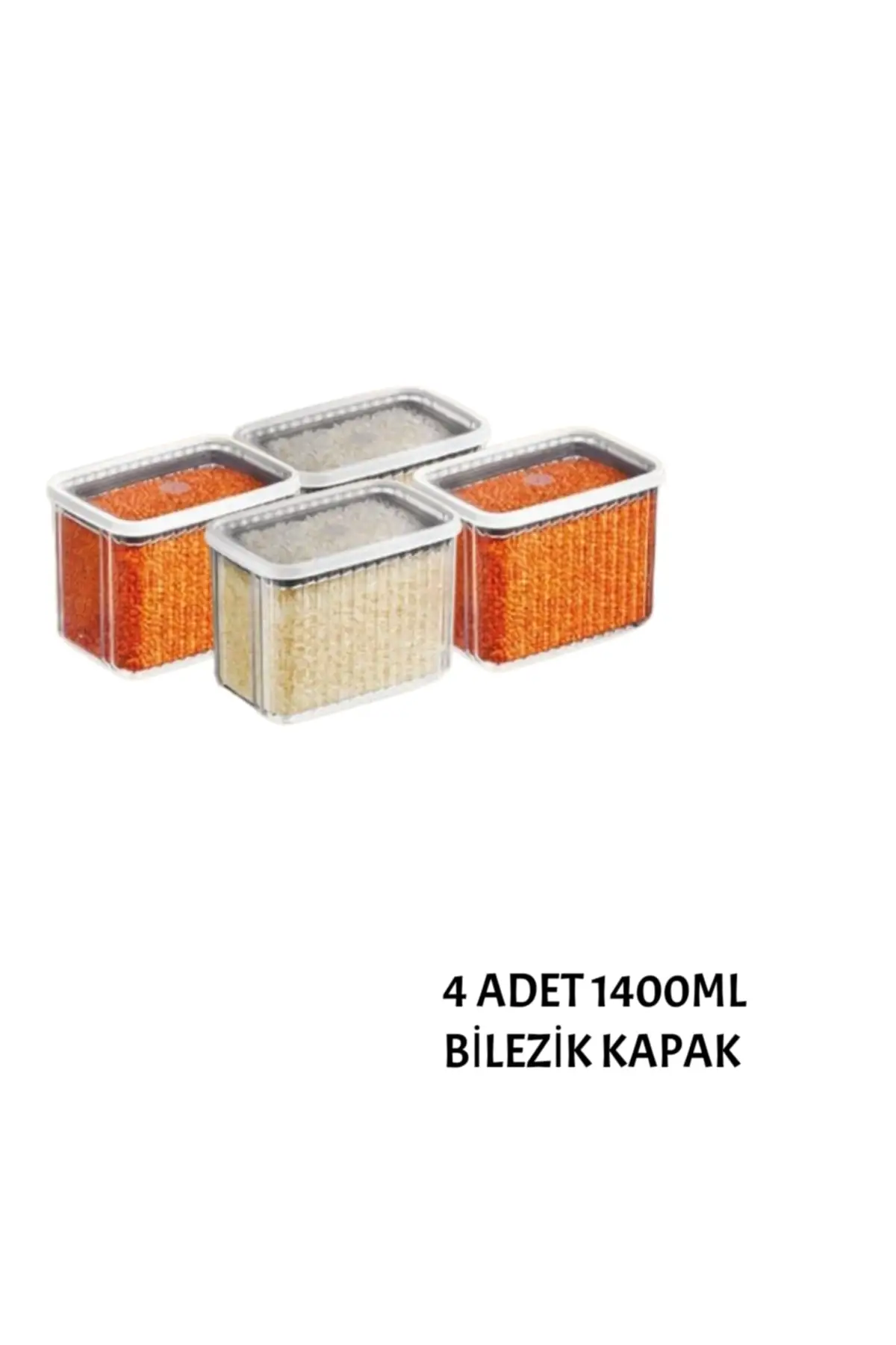 

DOLBOVI Vipahmet 4 Adt.2200 Ml bracelet cover rectangular storage container