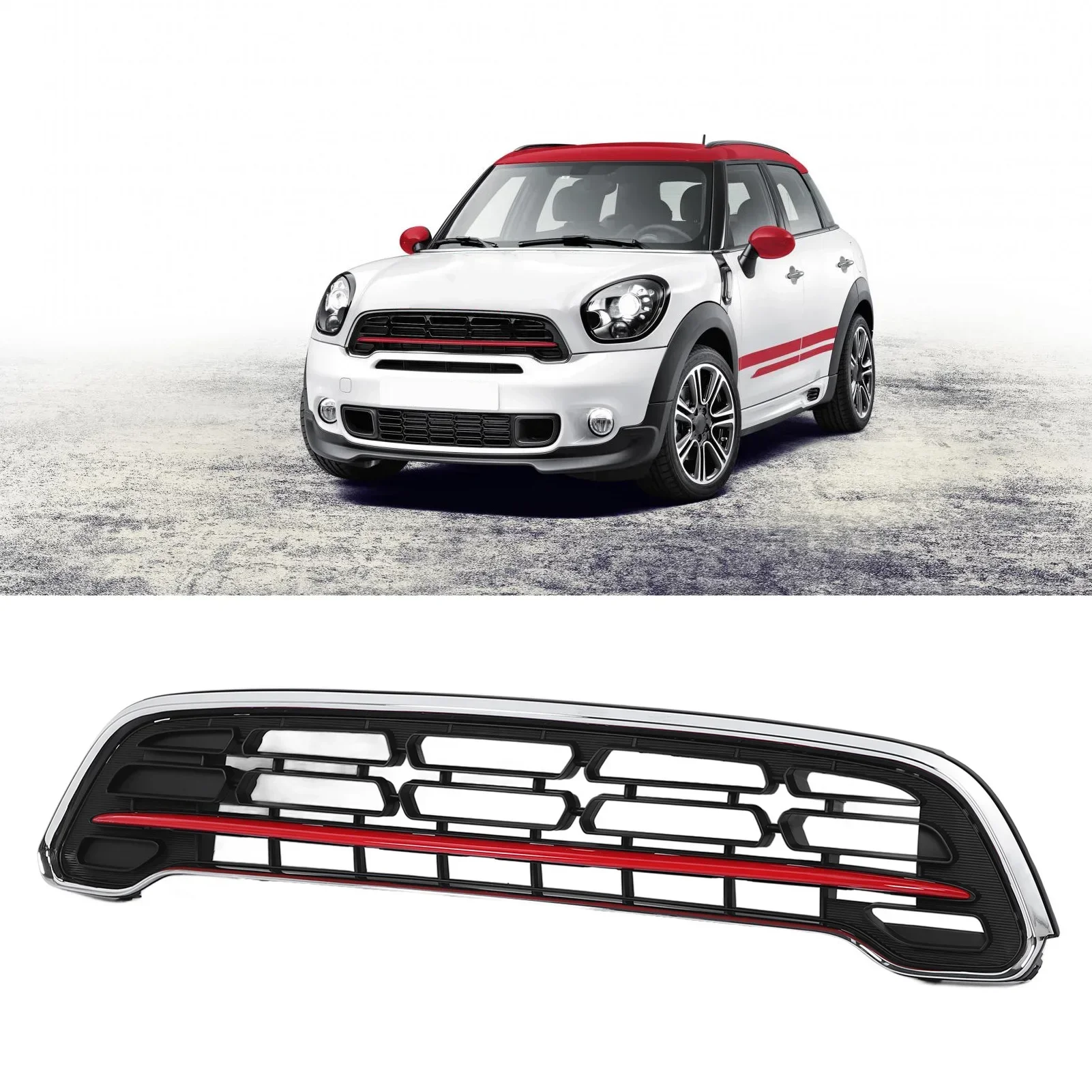 Fit for MINI R60 Countryman JCW 2014-2016 Front Bumper Grille & Grill - OE 51139812862, Durable & Stylish, Easy Install