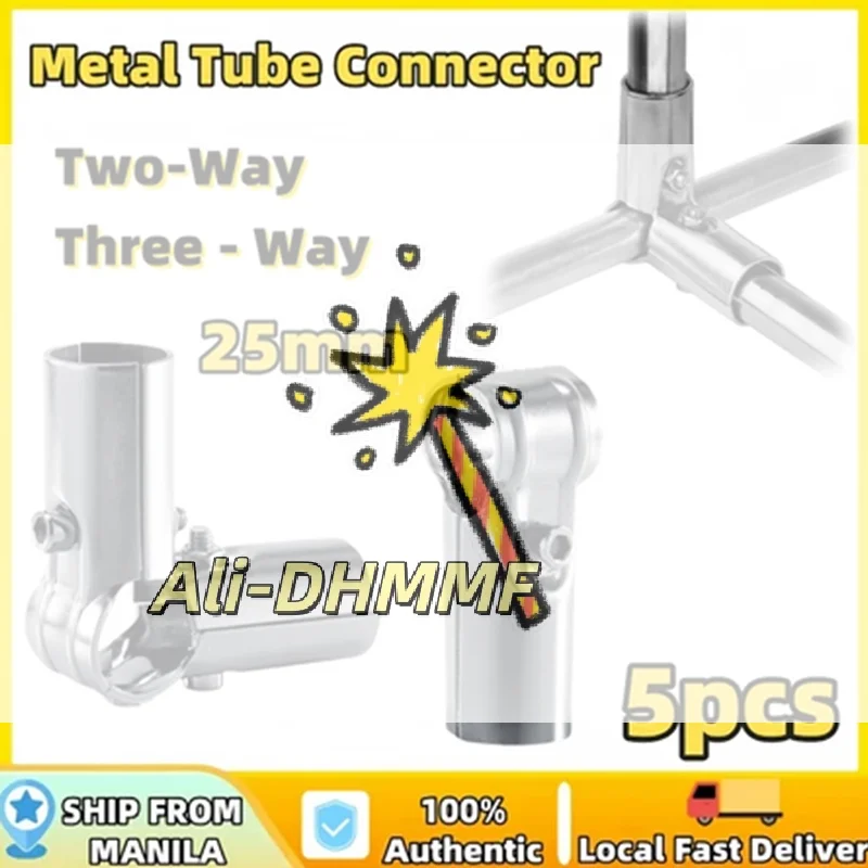 

5/10Pcs 25mm Structural Pipe Connectors - Heavy-Duty Metal Tube Clamp for Construction & Mechanical Use
