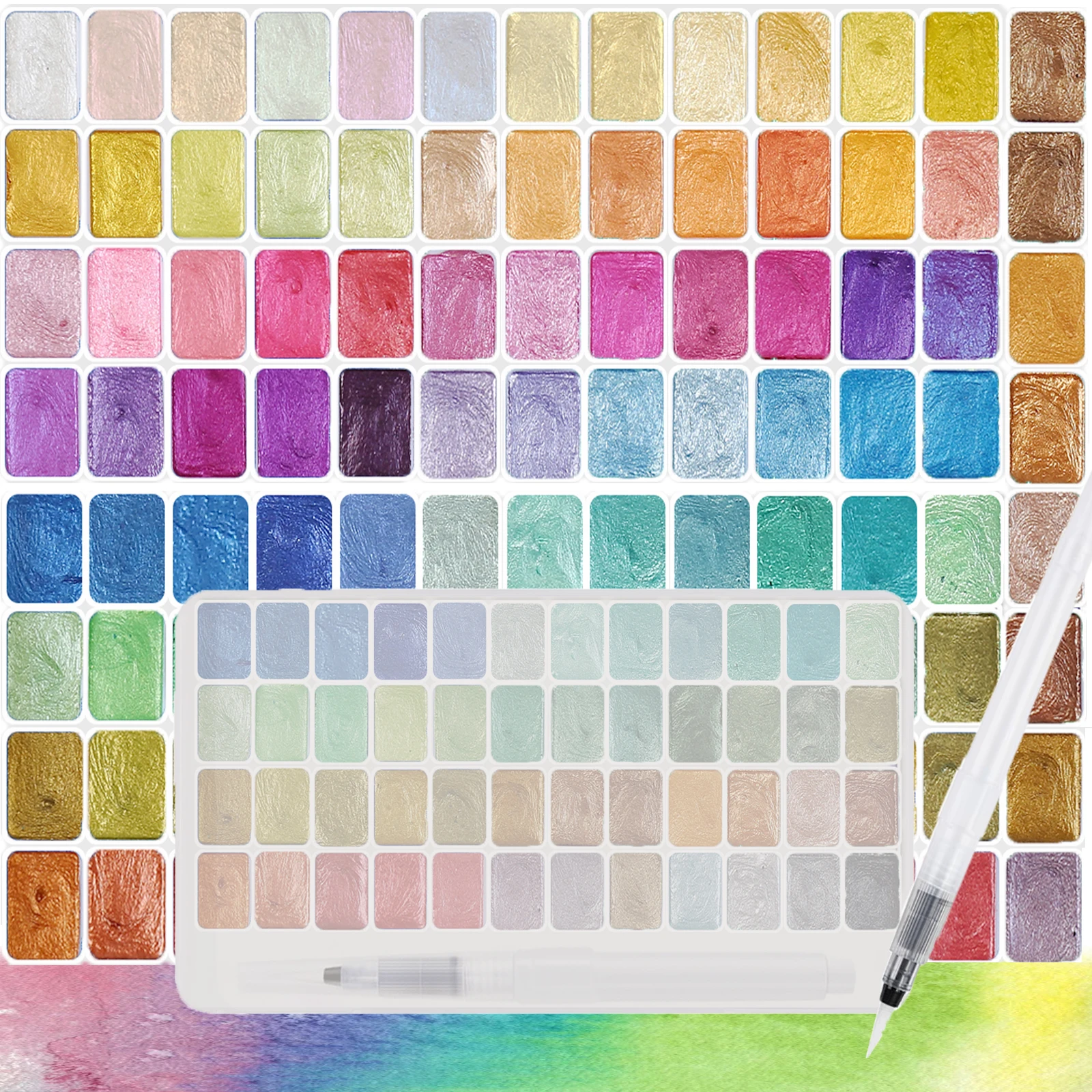 

Watercolor Paint Set, 96 Vibrant Colors in Portable Travel Box, Perfect Watercolor Kit for Artists, Beginners, Adults