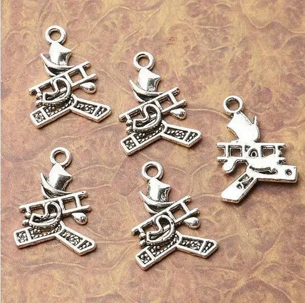 

30*12mm Tibetan Silver Plated Chimney Sweep with Ladder Charm Pendants 20pcs EF3518 Charms for Jewelry Making