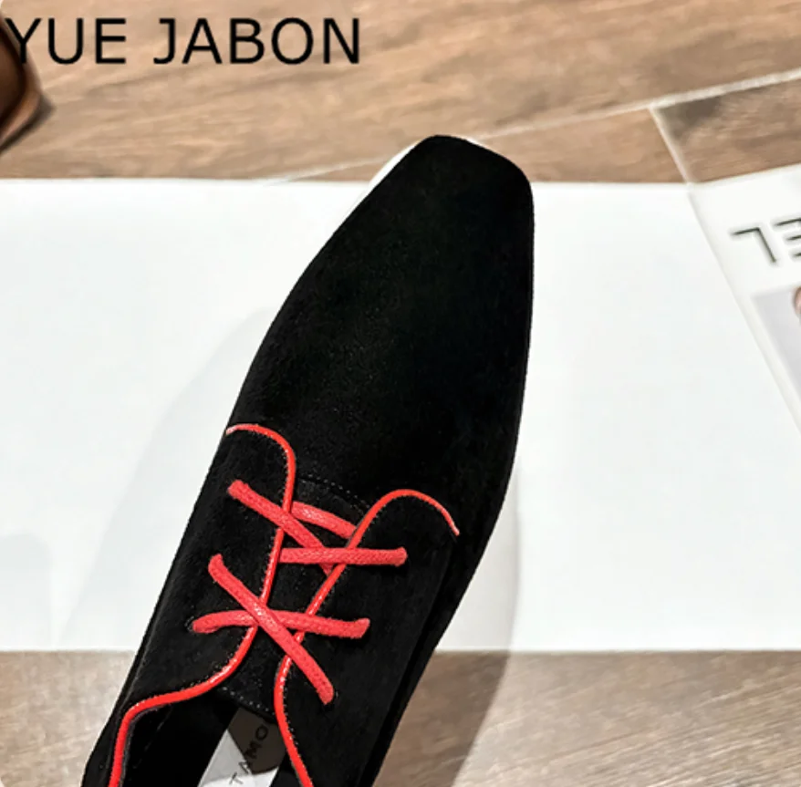 Black Red Suede Cow Leather Vulcanize Women Casual Platform Wedge Chunky Sneakers Spring Autumn Height Increasing Grey Shoes