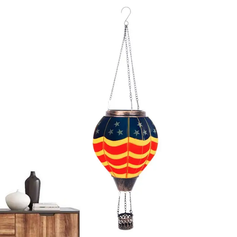 Hot Air Balloon Solar Lamp Hot Air Balloon Solar Lantern With Candle Holder Hang Solar Lanterns Outdoor Lights For Lawn Porch