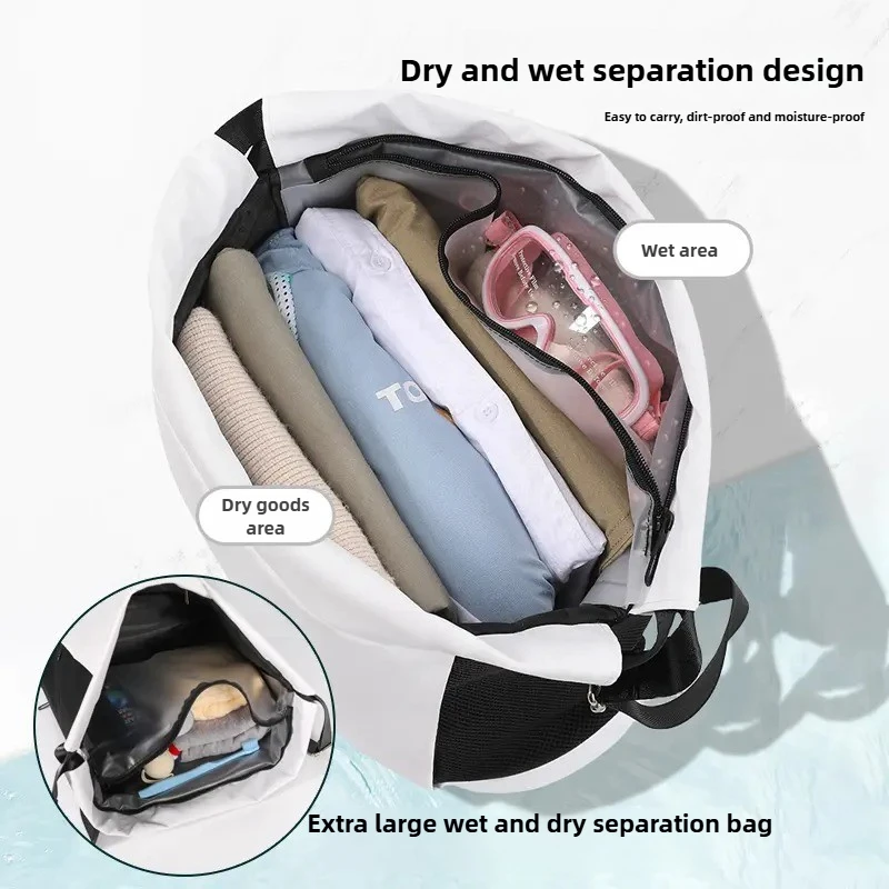 

Waterproof Travel Fitness Bag Dry Wet Separation Independent Shoe Bag Swimming Yoga Bag Splashproof Large Capacity