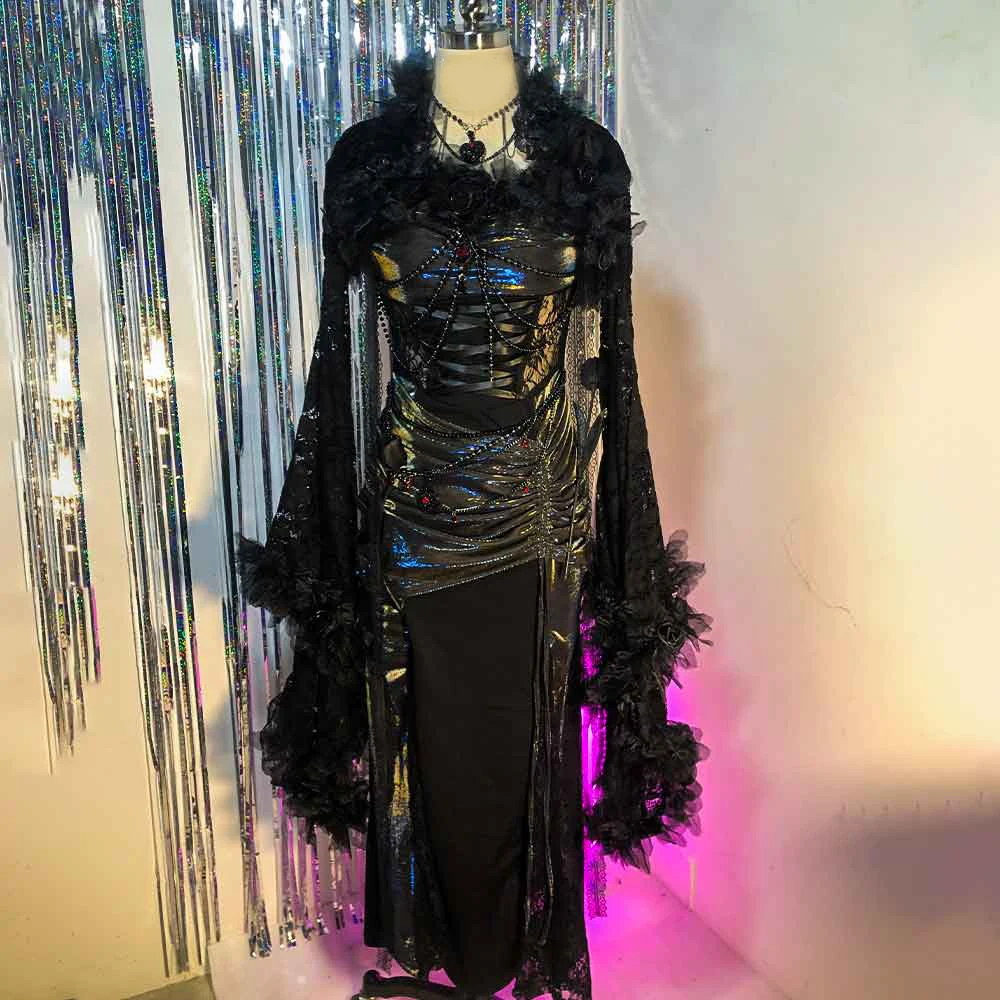 

Ручная работа, топы в стиле 90-х с цепями, модные для эмо-подростков, для e-girls, Y2K, уличная одежда, готика, DIY, готическое платье, Harajuku, Kawaii, панк-рок, гранж, эко-стиль