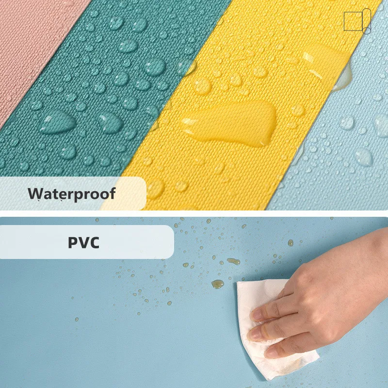 60cm Width DIY Macaron Solid Color Self-adhesive Wall Sticker Waterproof Wallpaper Furniture Living Room Decor Dormitory Sticker