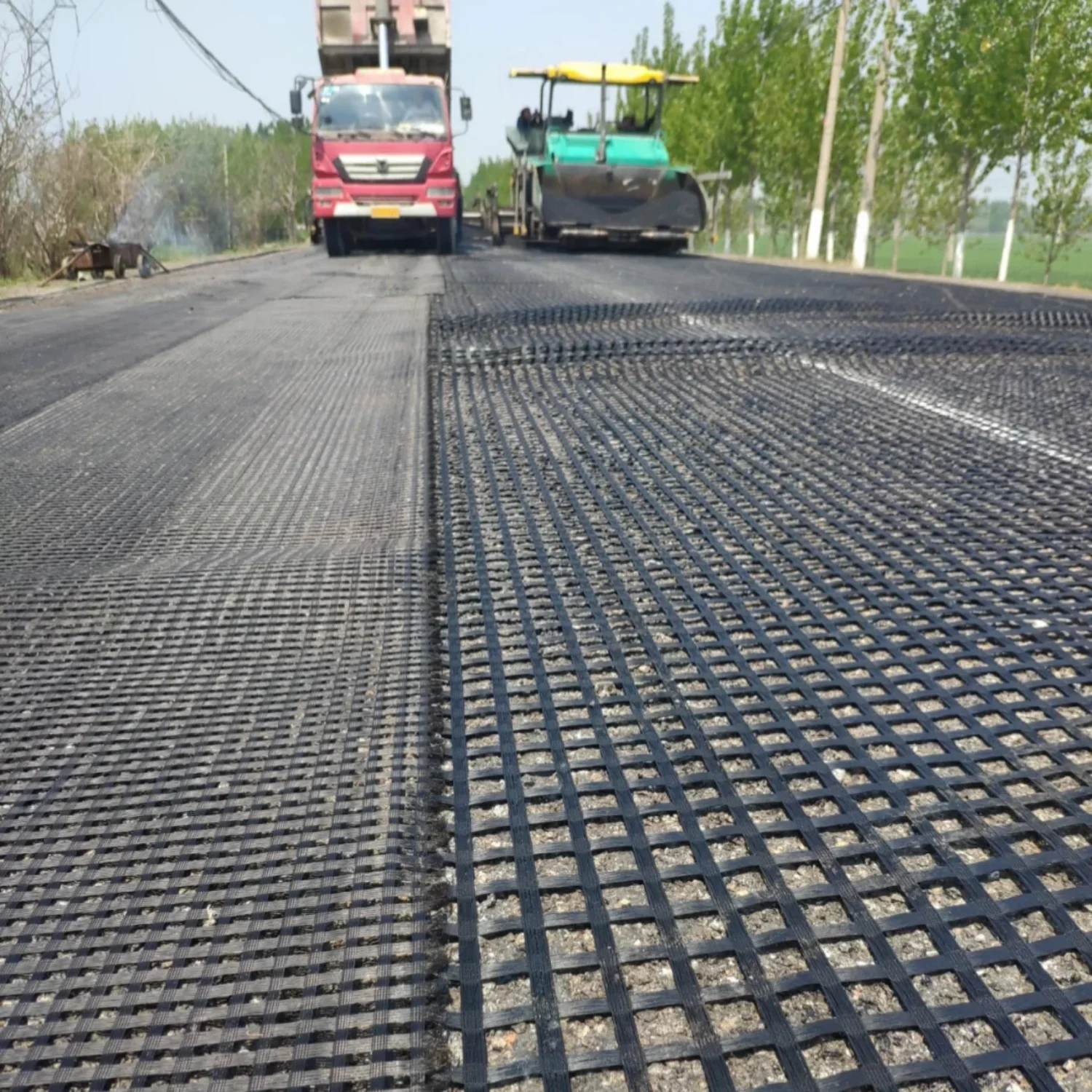 Geogrid 30KN minerario biassiale PP resistente alla corrosione ad alta resistenza Nero