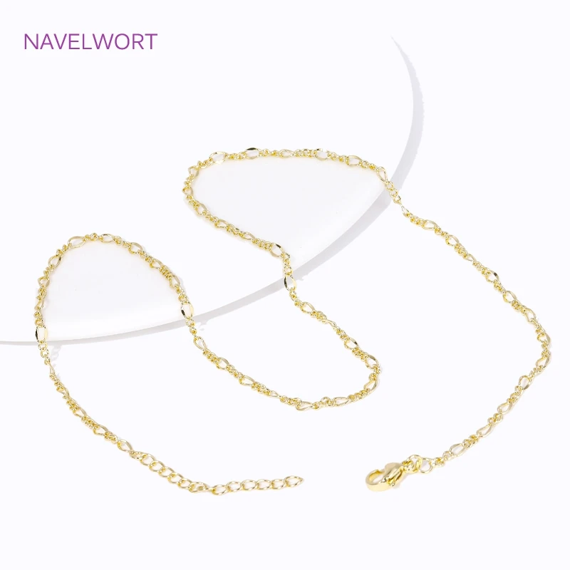Multi Styles 18K Gold Plated Necklace Chains High Quality Brass Chains For Necklace Making, Fashion Jewelry For Women Wholesale