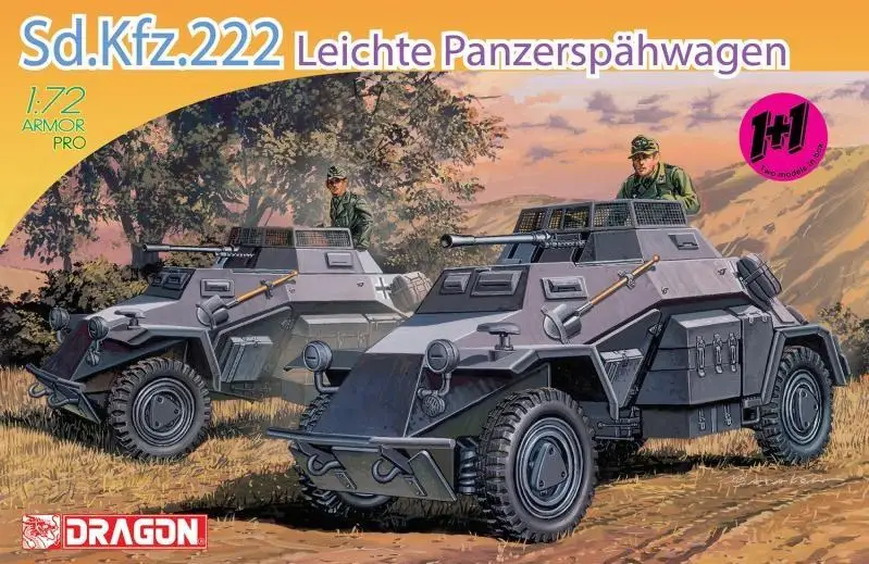 

Набор пластиковых моделей Dragon 7393 1/72 Sd.Kfz.222 величина сахара