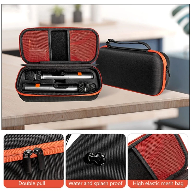 Protective Carrying Case For JBL PartyBox Wireless Mic Wireless Microphone Travel Storage Bag Shockproof Microphone Handbag