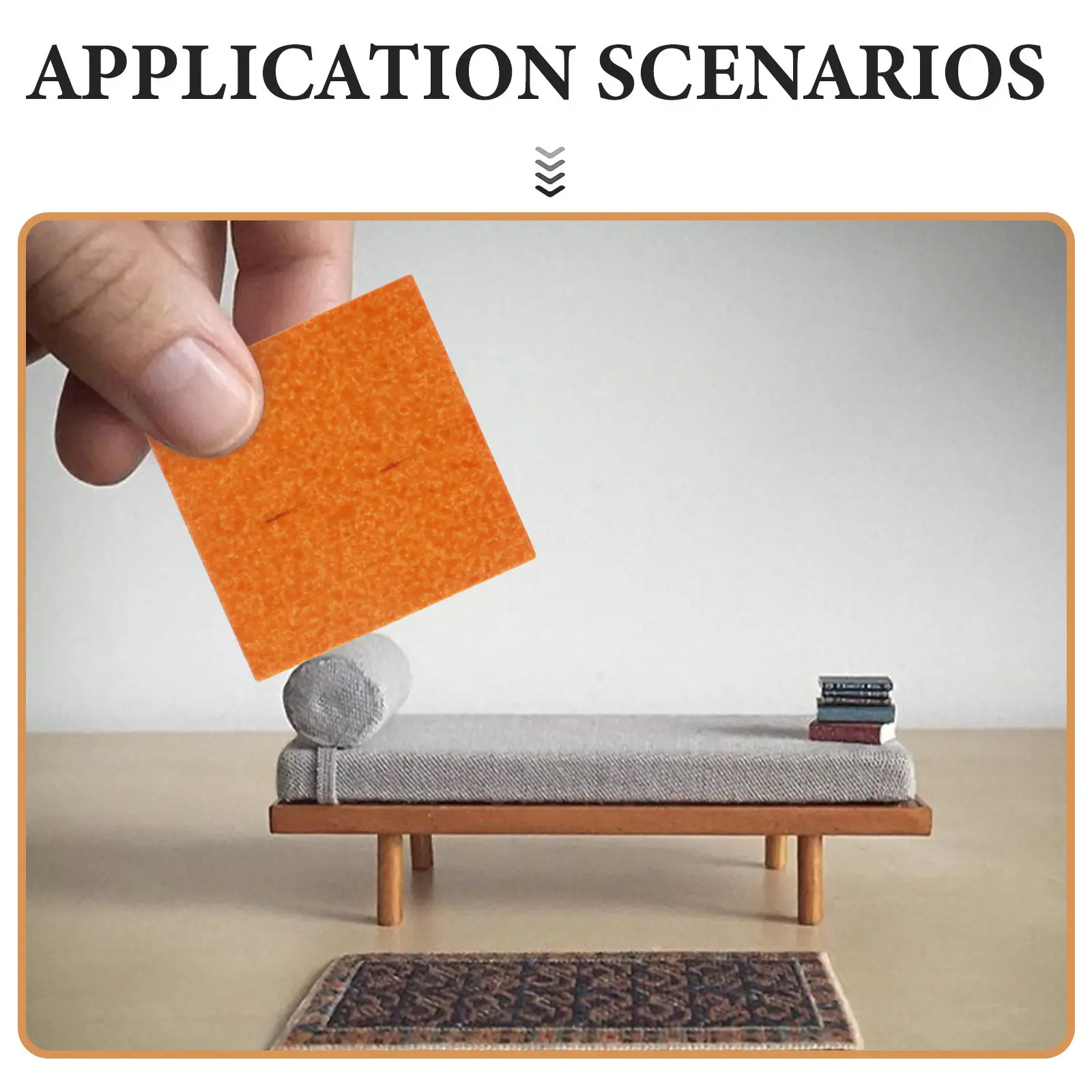 

48pcs Wooden Checkered Flooring Smooth Durable Miniature For House Scene Craft Tiny Home Accessories Simulation