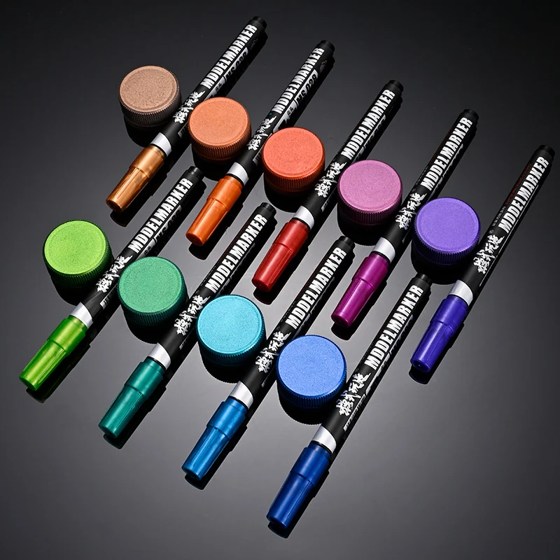 علامات الألوان التكميلية للنموذج، تأثير معدني مطلي بالكهرباء، 9 ألوان موحدة، ألوان ثابتة لتلوين تفاصيل النماذج #3