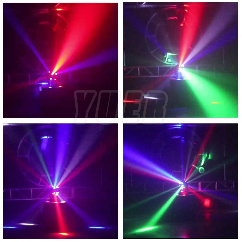 4PCS LED 3in1 Effect 16x3w RGBW Laser Strobe Laser DMX Christmas Holiday Disco Dj Beam Projector Gobo Moving Head Stage Lighting