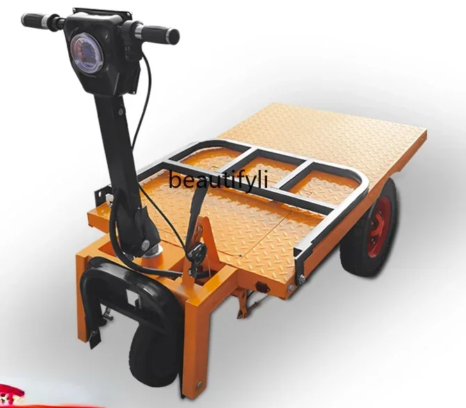 smt03 SS newFoldable tricycle pulling tiles, sand loading, warehousing and pulling goods, electric handling flatbed truck