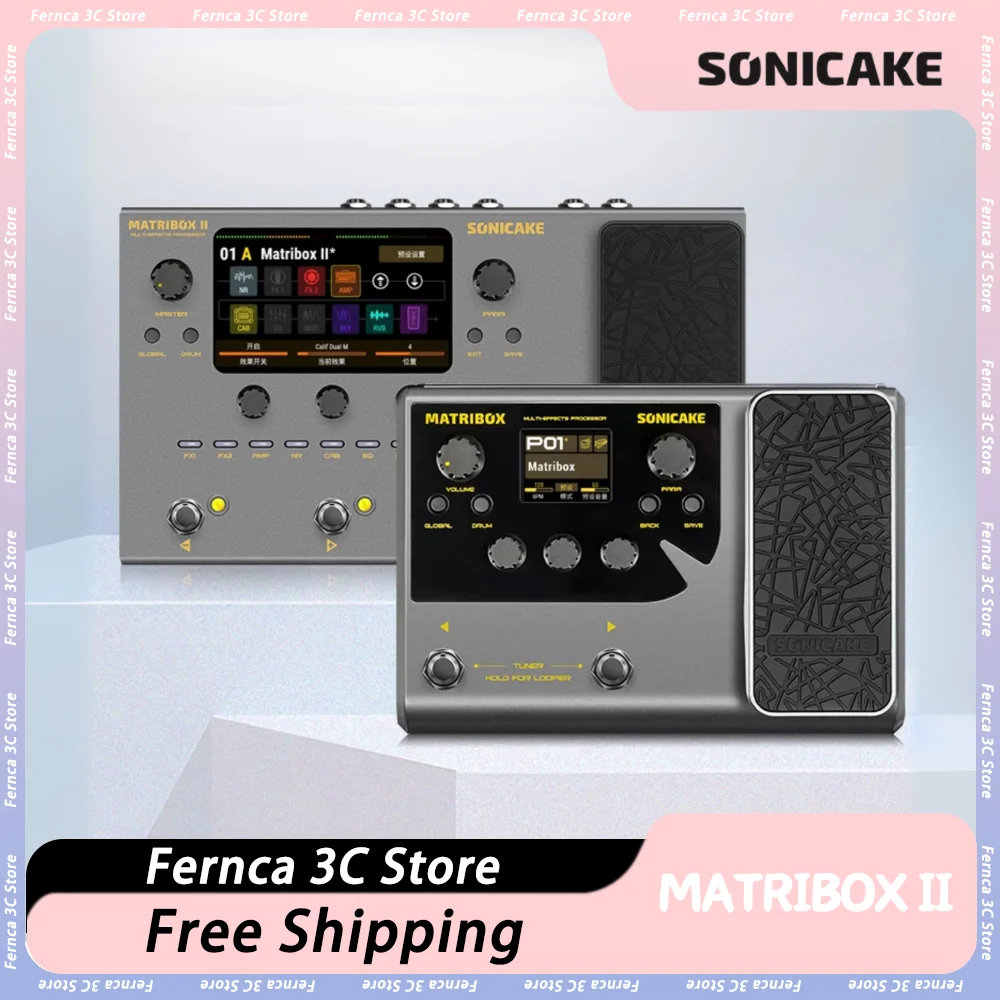 SONICAKE Matribox II Electric Guitar Amp Modeling MIDI Stereo IR USB AUX In Metal Shell Multi-Effects Processor FX Loop Custom