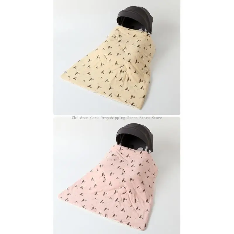 Cobertor acolchoado algodão macio e respirável para carrinhos bebê