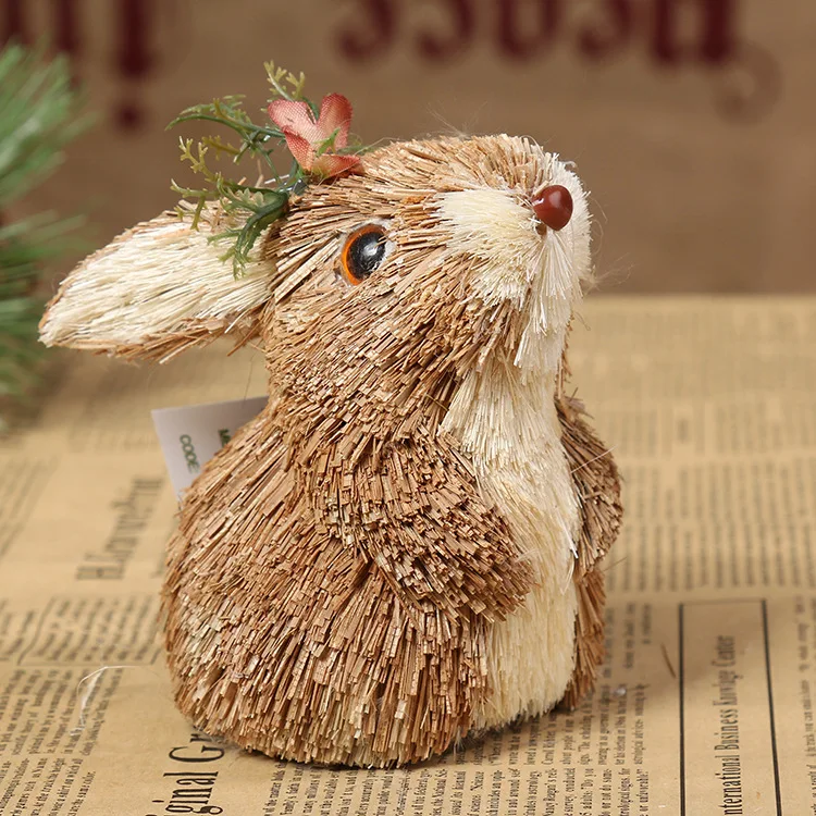

Cute animal crafts, head-up bunny ornament, cassava flower accessories