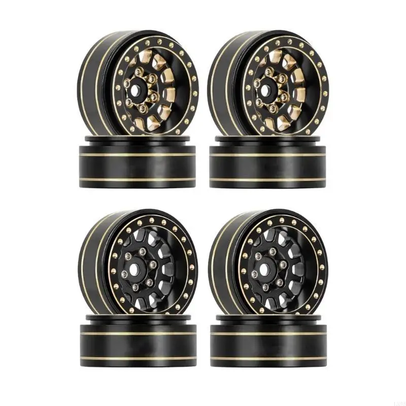 Для 1/18 TRX4M 1/24 SCX24 Brass Beadlock Rims Beadlock Wheel Rc Accessories 12-Spoke RC Crawler