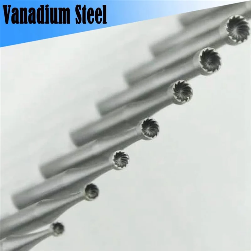 

Round Cup Burr 3/32Inch Shank Jewelry Making Burs Wire Rounder Bits Silver 6 Pcs-New