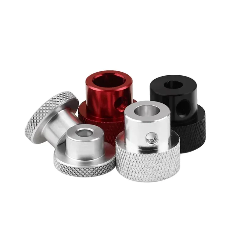 Aluminum Alloy Thin Head Adjustable Toothless Handle Knob Knurled Hand Nut M3 M4 M5 M6 view 2