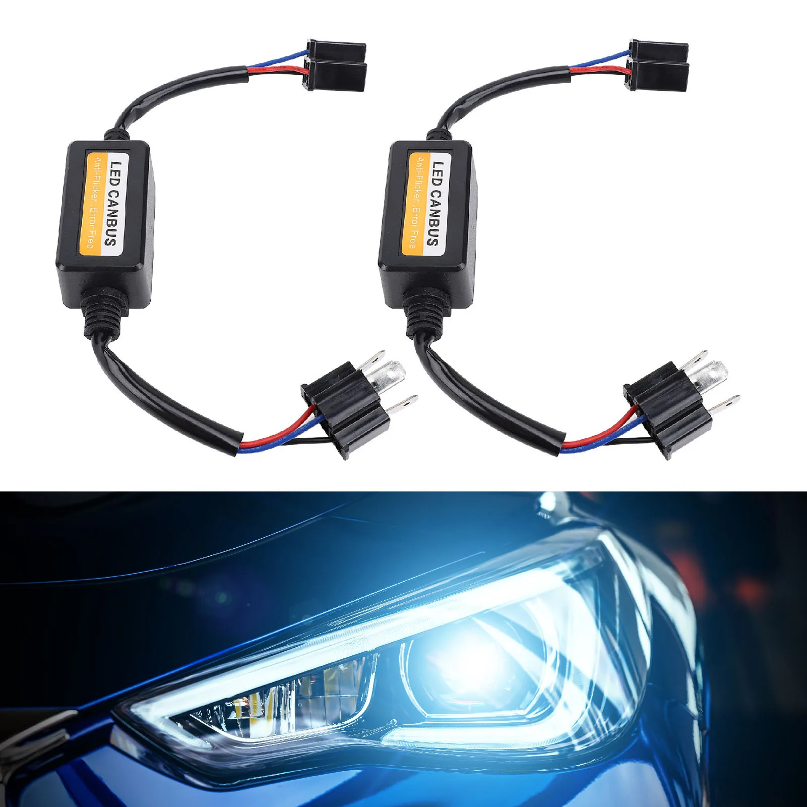2Pcs H4 Led Canbus …