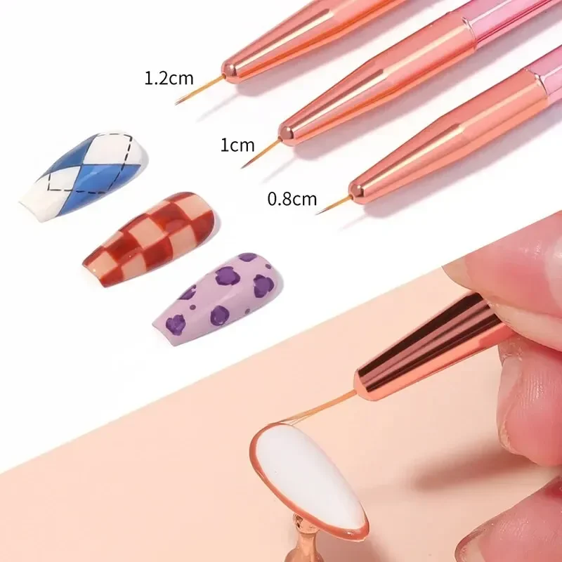 5/20 stuks Nail Art Brush Design Tip Schilderij Tekening Carving Puntjespen Professionele nagelborstels Set Nail Art manicure gereedschap