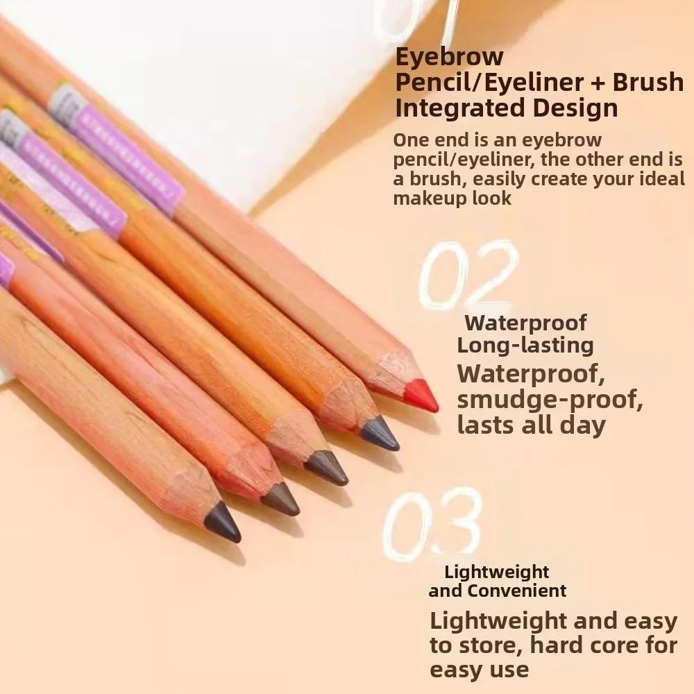 Professioneel tweekoppig wenkbrauwpotlood Waterdicht Eenvoudig aan te brengen Microblading-potlood Wenkbrauwpen Art Tint Make-up