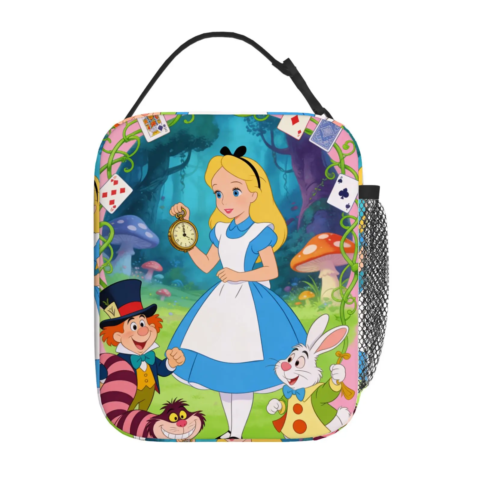 

1pc Alice in Wonderland theme lunch bag, suitable for casual daily application, commuter lunch bag, gift