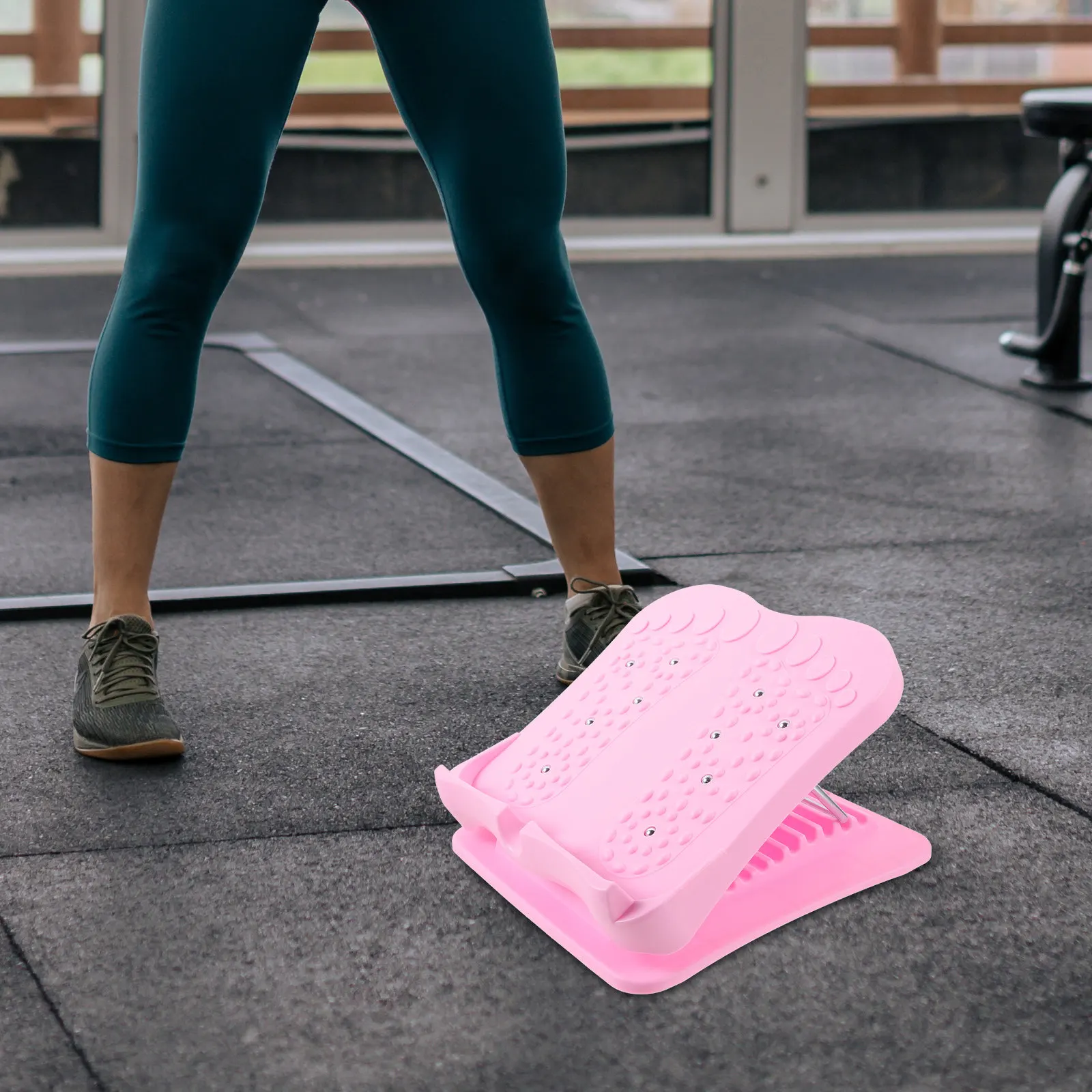 

Массажер для икроножных мышц и стоп, усиленная фитнес-доска для растяжки, портативная регулируемая наклонная доска для домашних тренировок и растяжки