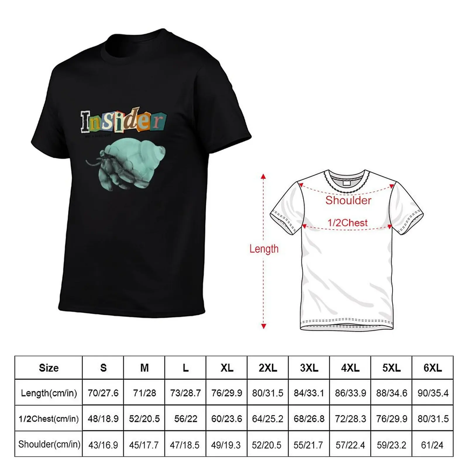 Insider Hermit Crab T-Shirt quick drying Anime t-shirt street wear quick-drying mens graphic t-shirts big and tall