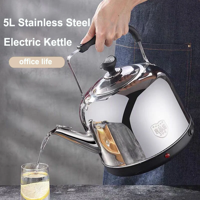 5L Large Capacity 304 Stainless Steel Electric Kettle Whistle Automatic Power Off Insulation Electric Kettle Household Teapot