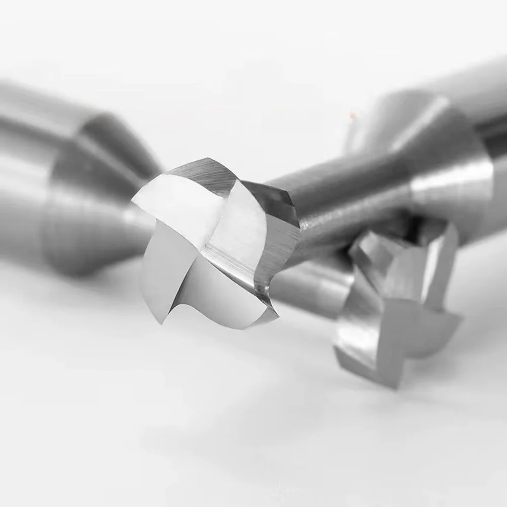 HRC55 HRC62 H1 H1.5 H2 H2.5 H3 D4 D6 D8 D10 D12 T-Slot Milling Cutters Four Edge Milling Cutter Holder CNC Milling Machine